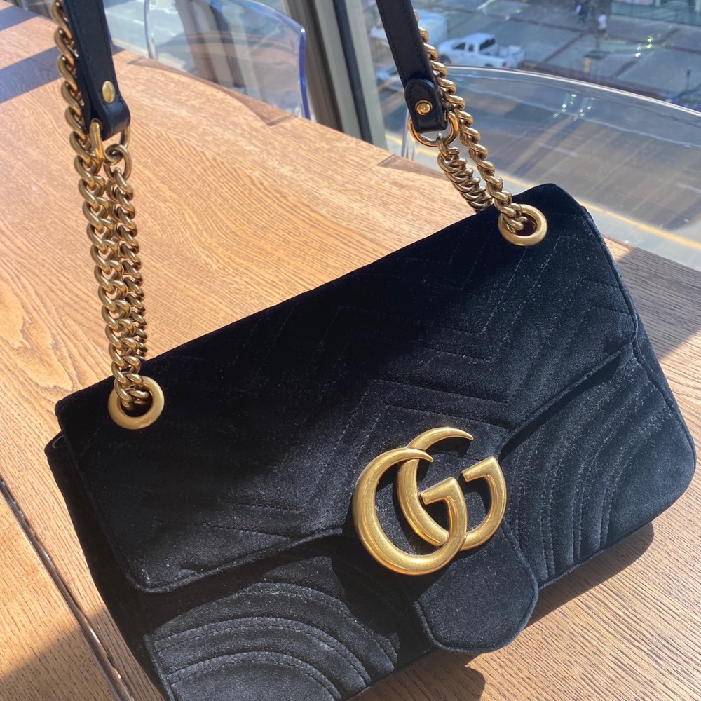 Large Gucci black velvet